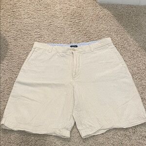 Izod Beige Striped Men's Shorts